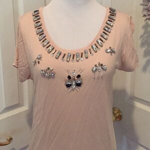Light pink jeweled H&M Tshirt